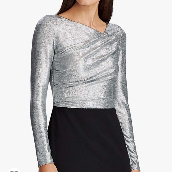 NWT Lauren Ralph Lauren Metallic two tone shimmer - Picture 2 of 11